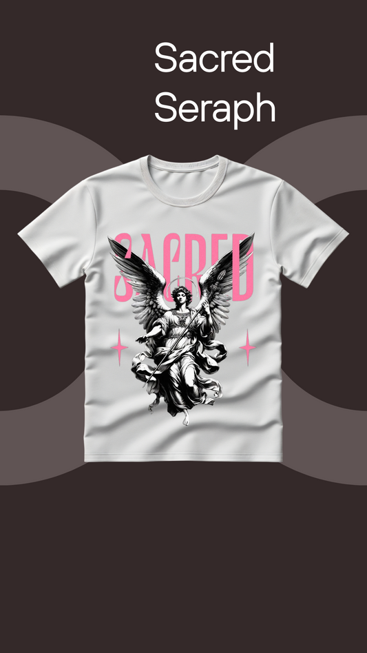 Sacred Seraph Graphic T-Shirt – Unisex Oversized Streetwear Tee