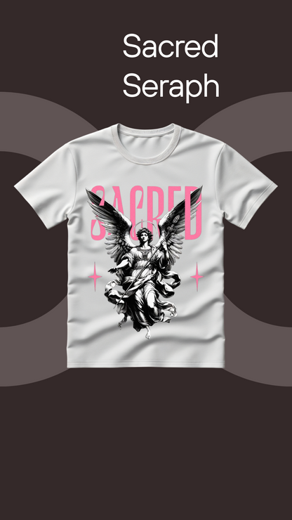 Sacred Seraph Graphic T-Shirt – Unisex Oversized Streetwear Tee